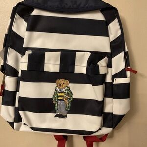 Polo Ralph Lauren Navy and White Striped Backpack